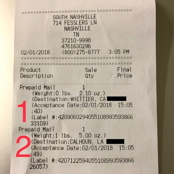 Shipping proof - Picture 1 of 2